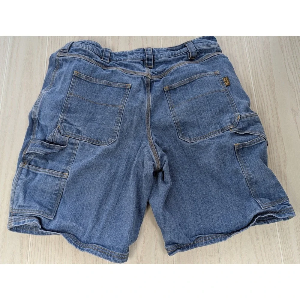 GRAVEL GEAR Shorts Men's Blue Denim 34 Cargo Carpenter pockets